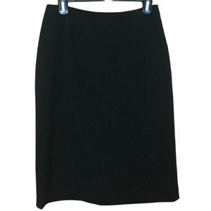 Ralph Lauren Pencil Skirt Sz 10P Petite Black Rayon Blend Lined Career Workwear